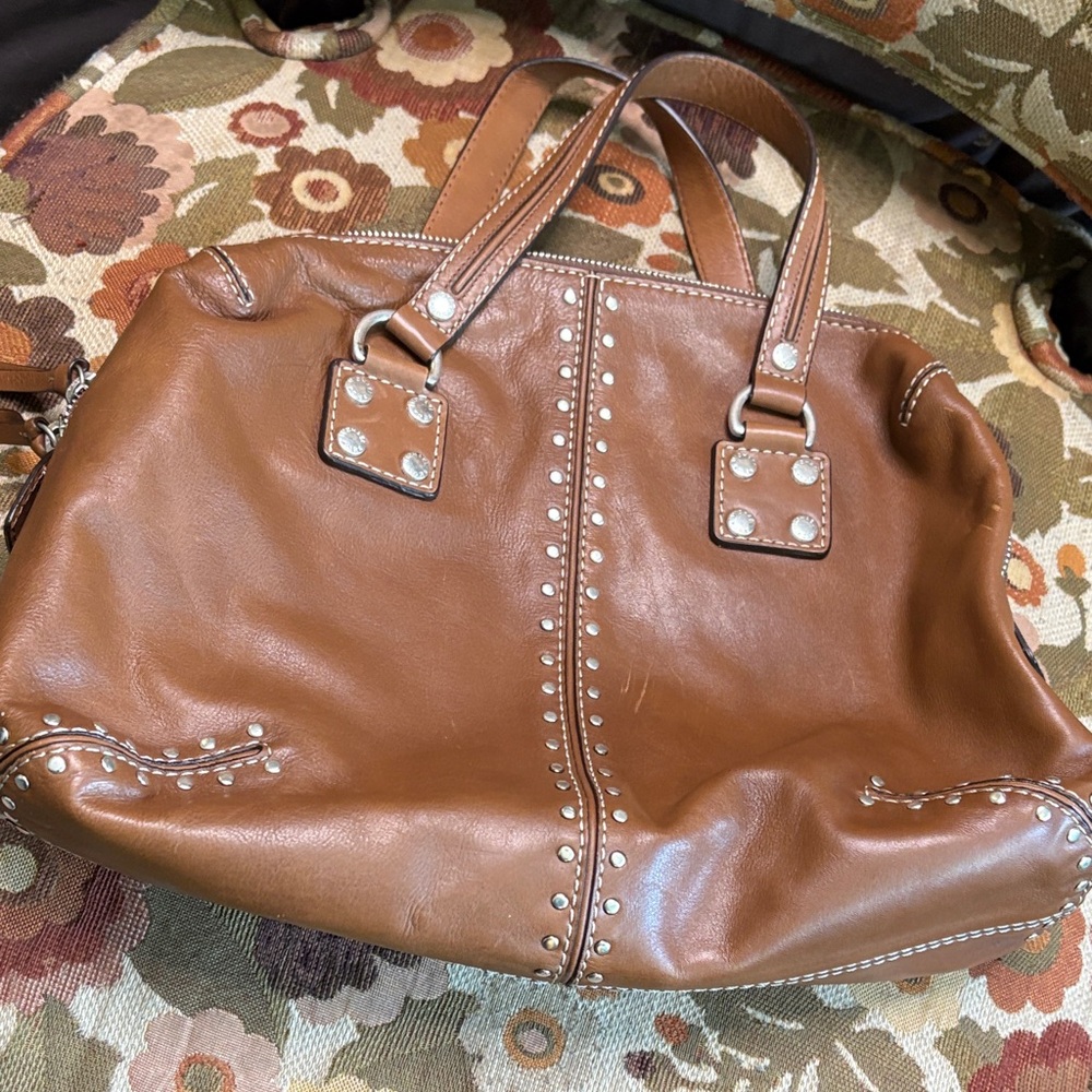 Michael Kors Astor Bowler Tote Bag Luggage Y2K - Picture 2 of 9